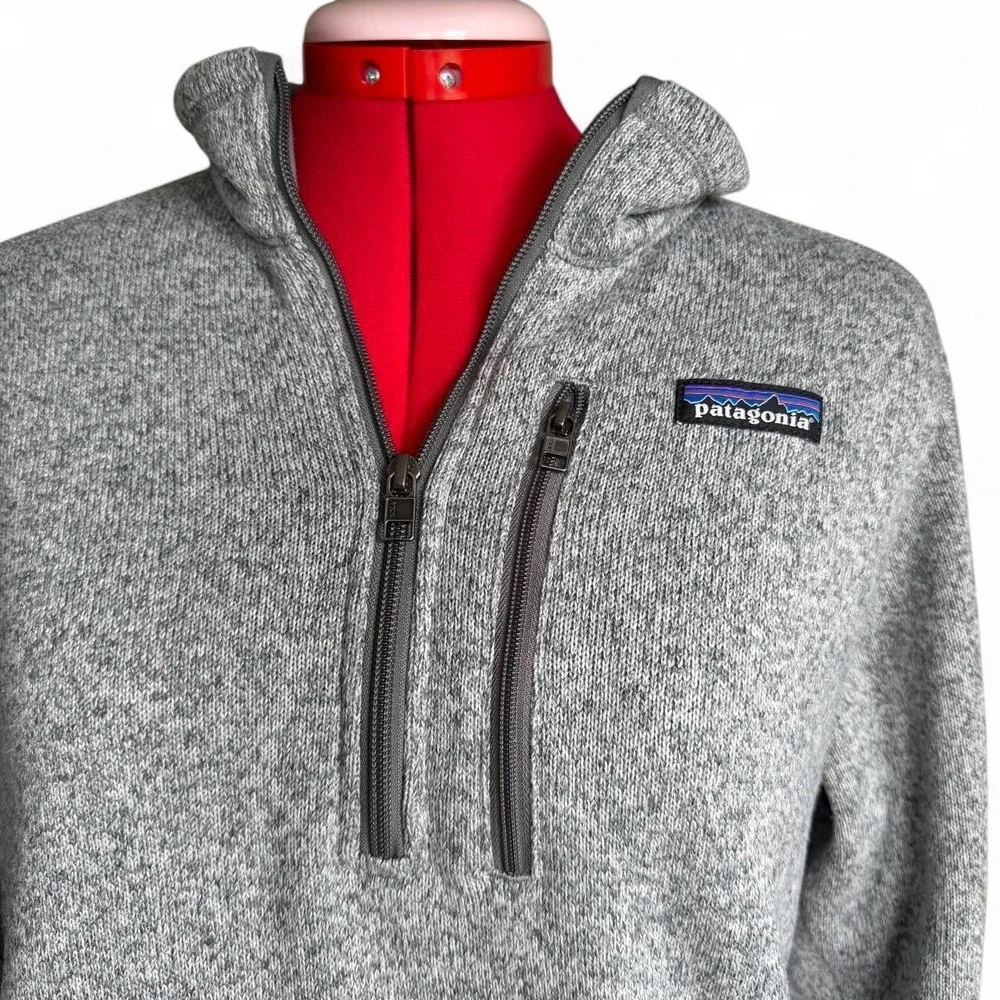 Patagonia Better Sweater Quarter-Zip Fleece Pullover Mens Medium Stonewash Grey